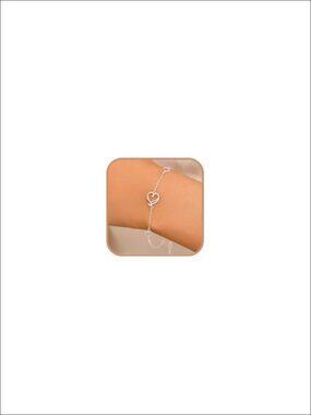 Sterling Silver Dainty Infinity Heart Bracelet 14K Gold Plated Link Bracelet
